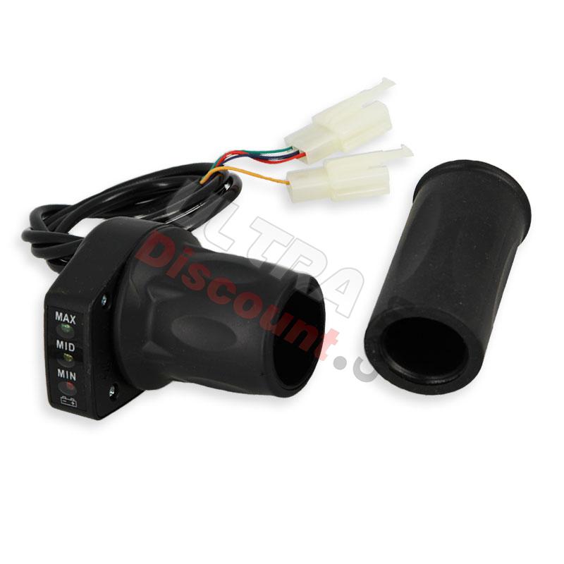 Kit elektrische Gasgriffe + Ladeanzeige Pocket Bike Tribo, Nitro Motorradteile Kit elektrische Gasgriffe + Ladeanzeige Pocket Bike Tribo, Nitro Motorradteile