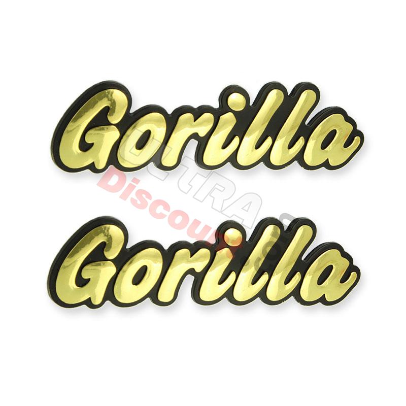 2 x Plastikaufkleber mit Gorilla-Logo für Skymini SkyTeam-Tank, Teile Monkey - Gorilla