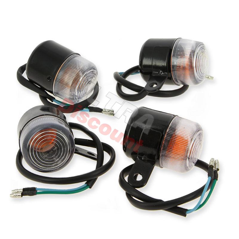 4 x Blinker hinten - vorn für Skymini Skyteam 50 ccm und 125 ccm (schwarz), Teile Monkey - Gorilla 4 x Blinker hinten - vorn für Skymini Skyteam 50 ccm und 125 ccm (schwarz), Teile Monkey - Gorilla
