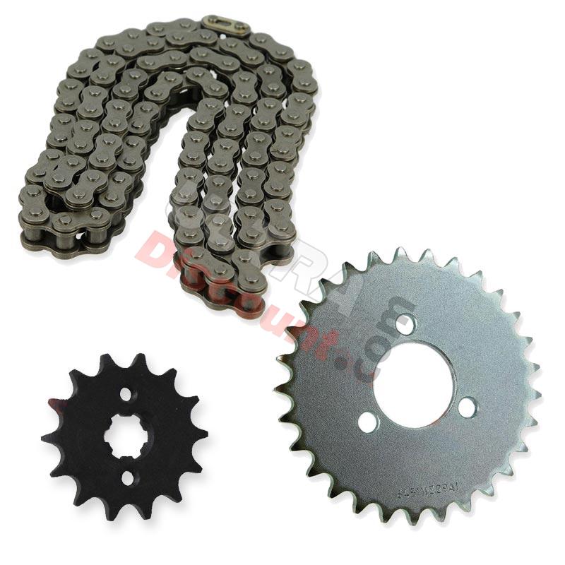 Getriebesatz Kette + Ritzel für Skymini monkey ST125-8B/8C, Teile Skymini Monkey Gorilla Getriebesatz Kette + Ritzel für Skymini monkey ST125-8B/8C, Teile Skymini Monkey Gorilla