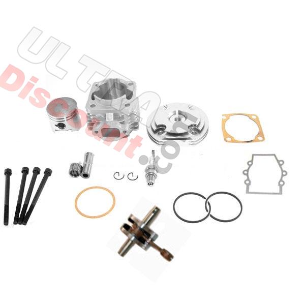 Kit 53ccm 4 Schleusen + Racing Kurbewelle, Achse 12mm (Typ B Alu), Pocket quad Teile