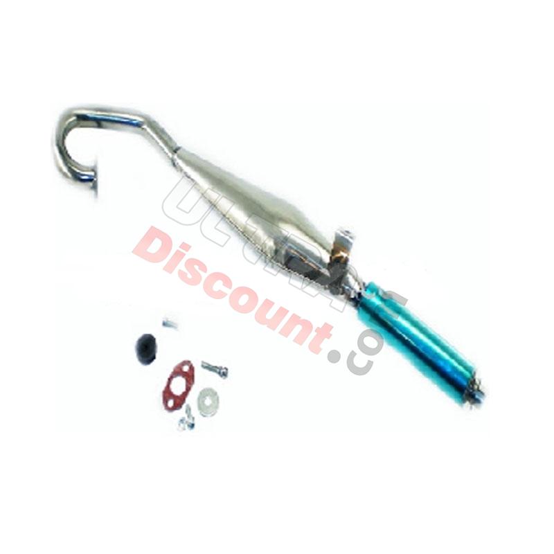 Auspuff Tuning Edelstahl, blau, für pocket bike (Typ 1), Pocket quad Teile Auspuff Tuning Edelstahl, blau, für pocket bike (Typ 1), Pocket quad Teile