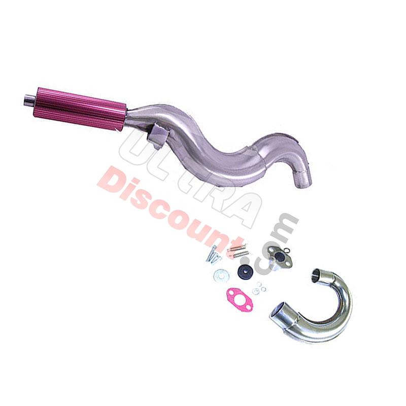 Auspuff Racing R1, rot, für Pocket Supermoto, Teile Pockets Supermoto
