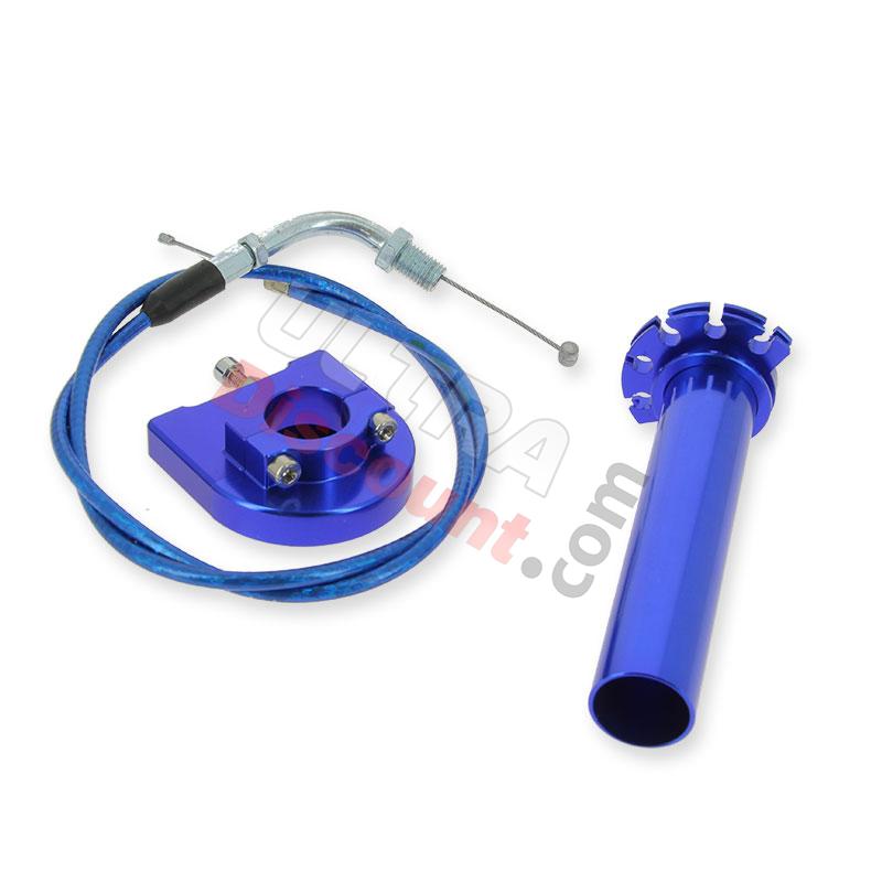 Gasgriff (schnell), violett, Qualitätsprodukt + Kabel, blau, Pocket Cross Teile Gasgriff (schnell), violett, Qualitätsprodukt + Kabel, blau, Pocket Cross Teile