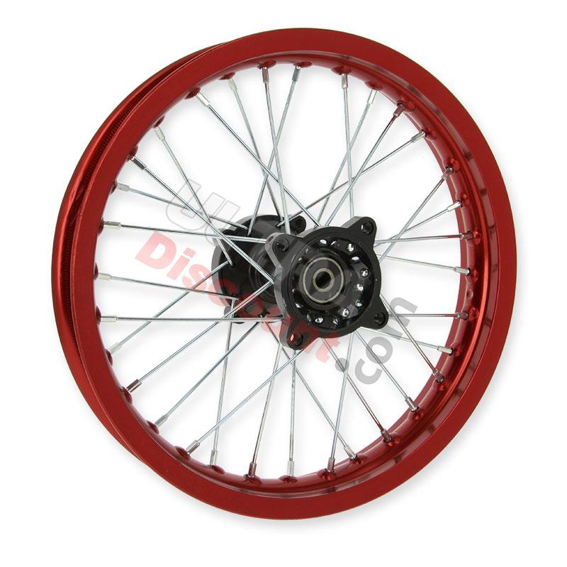 Felge hinten 14', rot, für dirt bike AGB30 (Ø:12mm,Typ 4), Ersatzteile Dirt bike