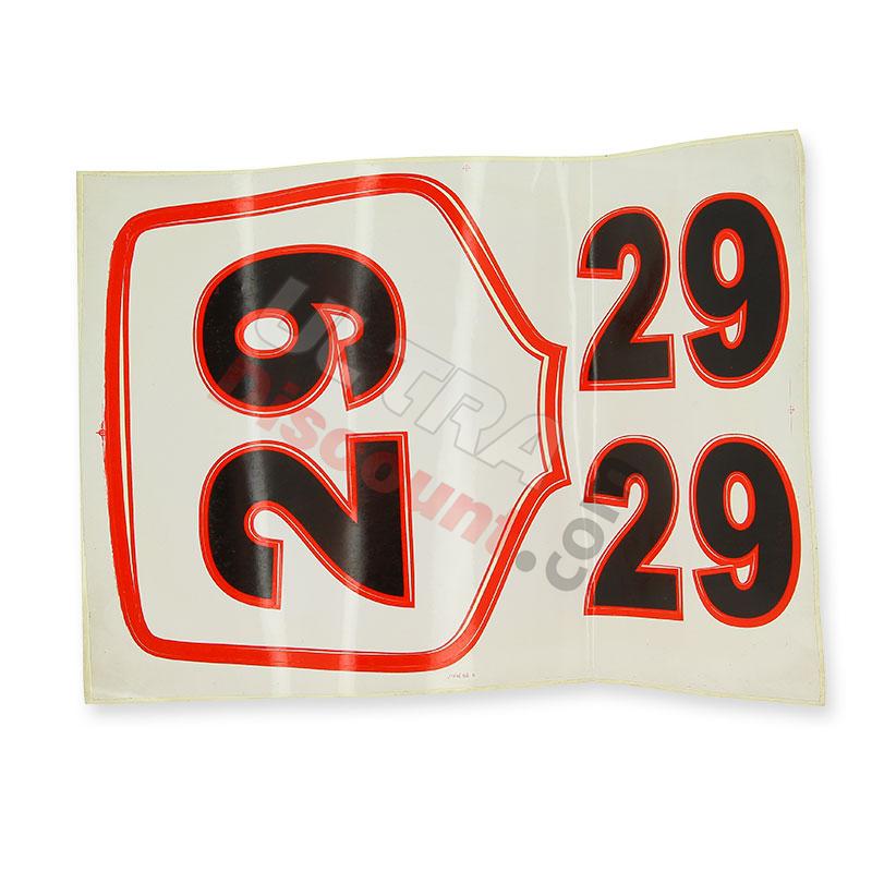 Autocollant Num 29, Ersatzteile Dirt bike