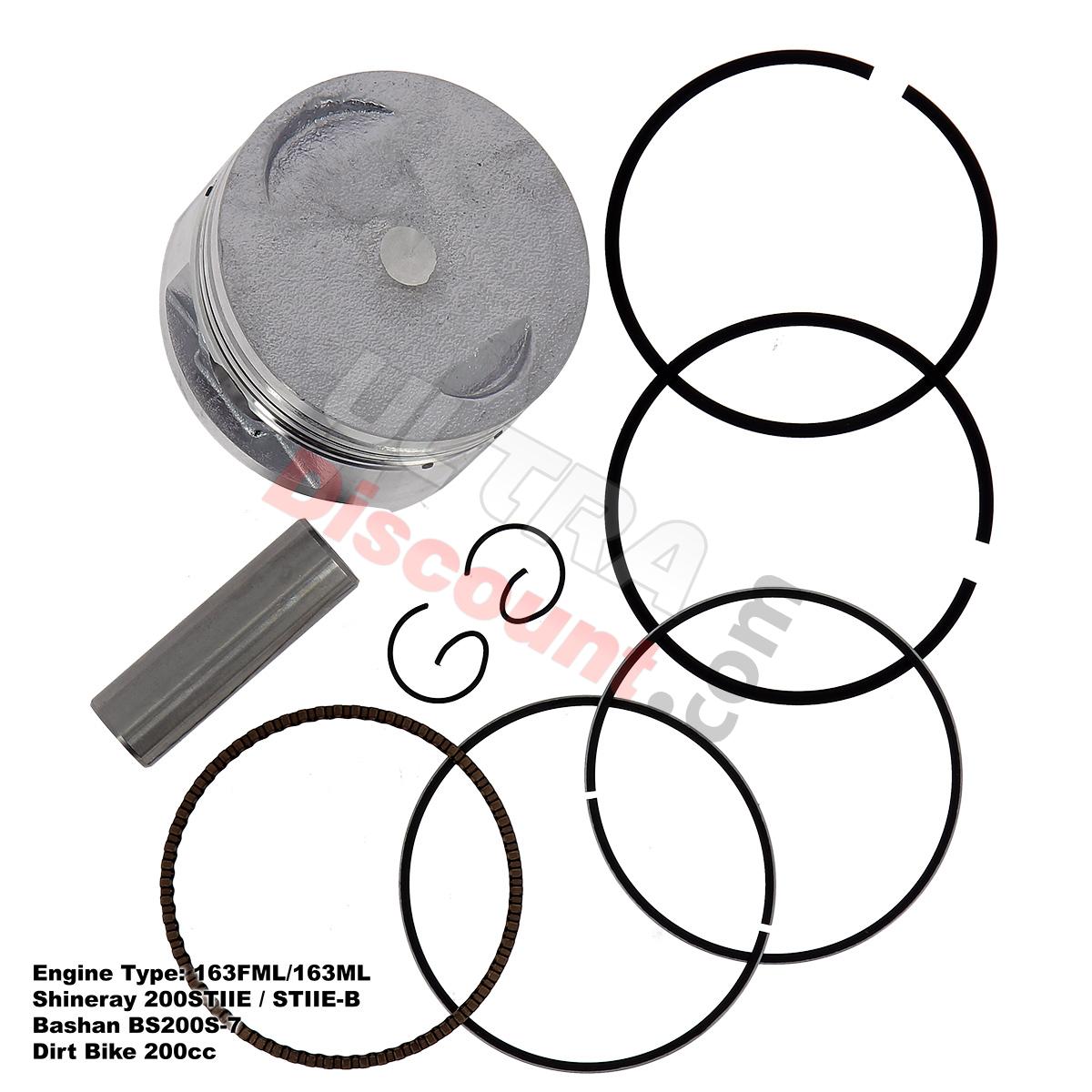 Kolben-Set 63.5mm für Quad Bashan 200 ccm ( BS200S-7 ), Ersatzteile Bashan 200cc BS200S7 Kolben-Set 63.5mm für Quad Bashan 200 ccm ( BS200S-7 ), Ersatzteile Bashan 200cc BS200S7