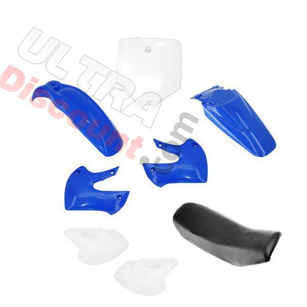 Verkleidung dirt bike 125-250 ccm + Sitzbank (blau), Ersatzteile Dirt bike Verkleidung dirt bike 125-250 ccm + Sitzbank (blau), Ersatzteile Dirt bike