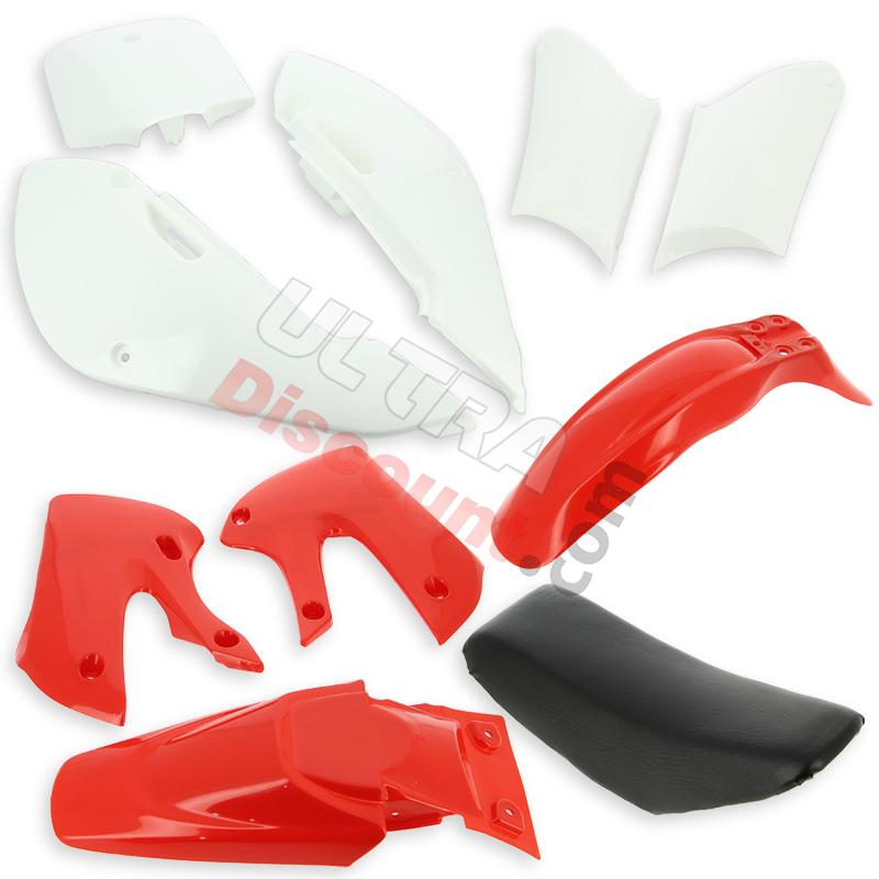 Verkleidung dirt bike 125-250 ccm + Sitzbank (rot ), Ersatzteile Dirt bike Verkleidung dirt bike 125-250 ccm + Sitzbank (rot ), Ersatzteile Dirt bike