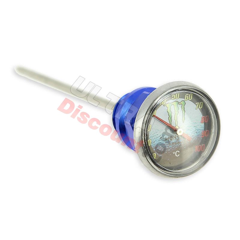 Ölstandmesser Tuning, blau, + Thermometer, Ersatzteile Dirt bike