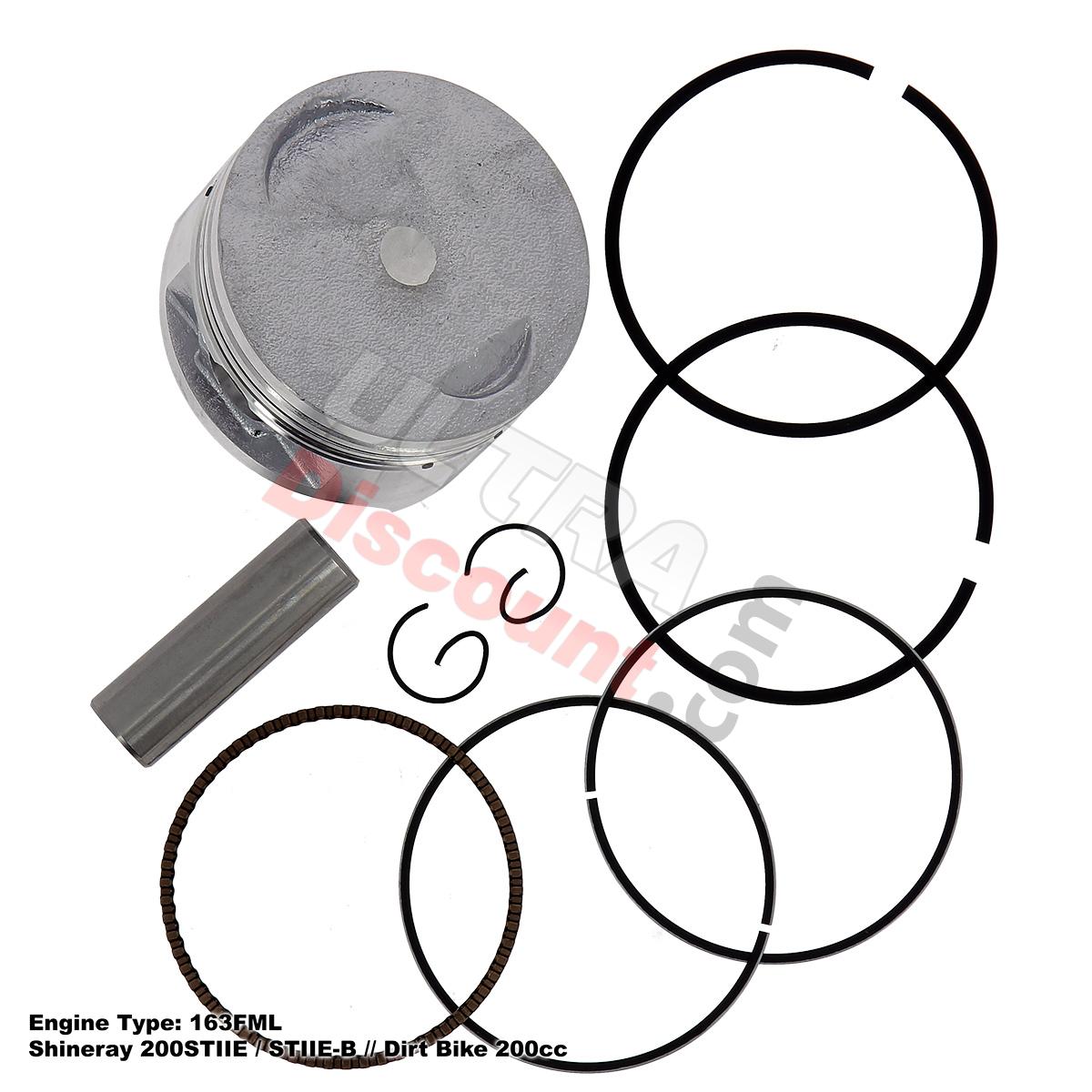 Kolben-Set 63.5mm dirt bike 200 ccm (typ 1), Ersatzteile Dirt bike