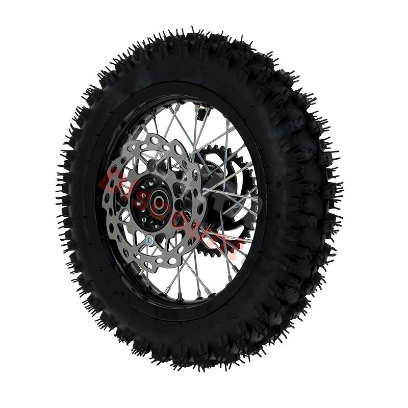 Rad hinten komplett 12', schwarz, für dirt bike AGB29, Ersatzteile Dirt bike