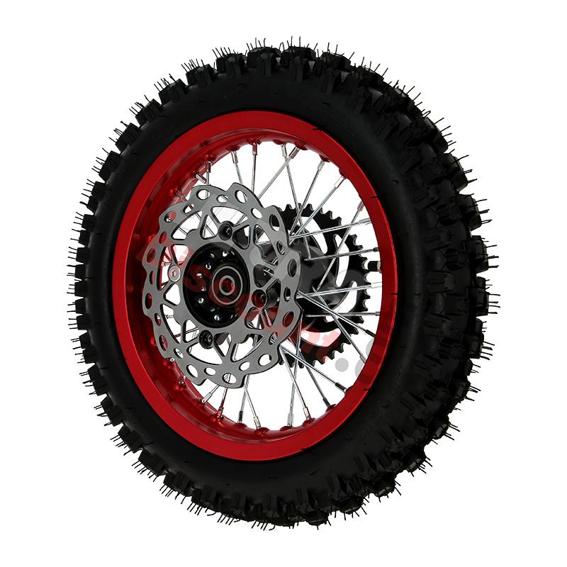 Rad hinten komplett 12', rot, für dirt bike AGB29, Ersatzteile Dirt bike
