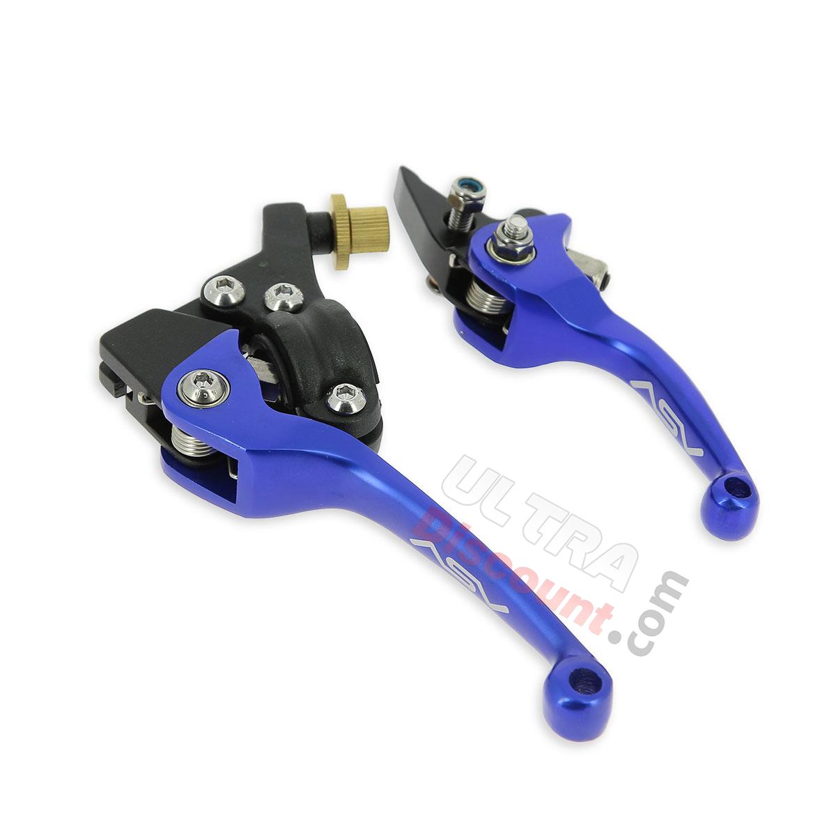 Griffe aus Alu für dirt bike  (Paar), blau, Typ UD Racing, Ersatzteile Dirt bike