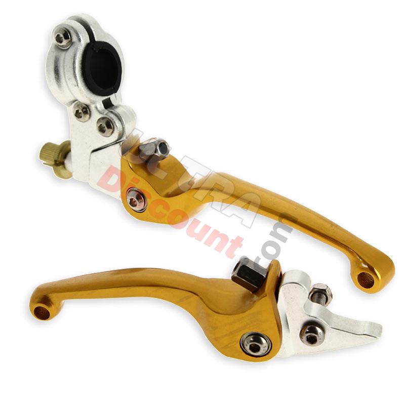 Griffe aus Alu Typ UD Racing (Paar), gold, für dirt bike, Ersatzteile Dirt bike