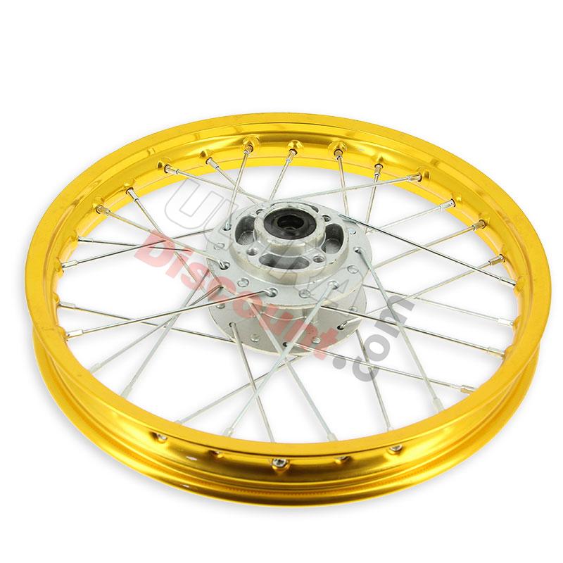 Felge vorn 14'', gold, für dirt bike AGB27 (Typ 1), Ersatzteile Dirt bike Felge vorn 14'', gold, für dirt bike AGB27 (Typ 1), Ersatzteile Dirt bike