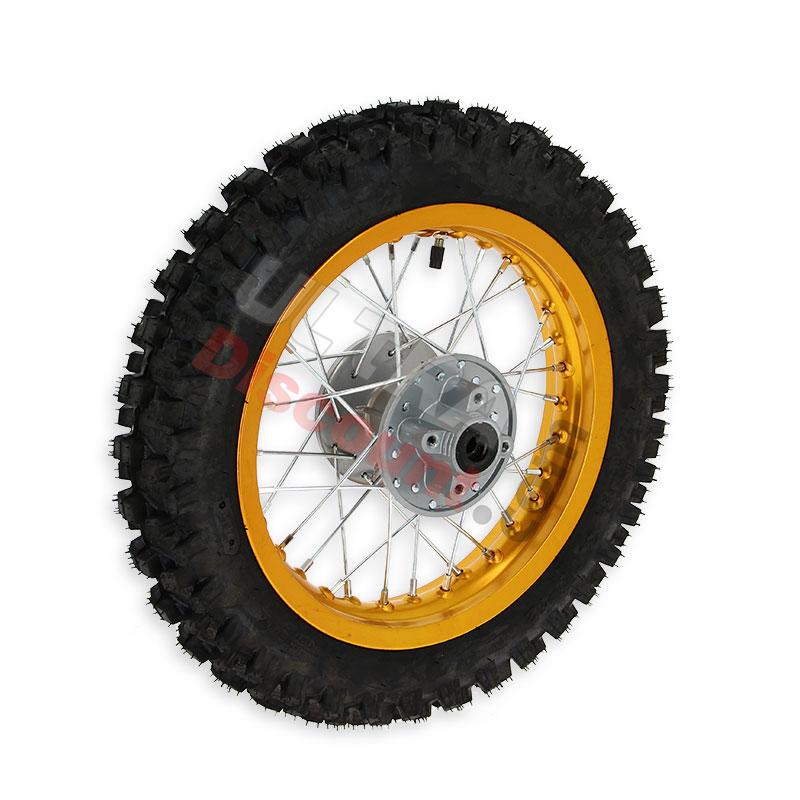 Rad hinten 12'', gold, (Spikes 12 mm) für dirt bike AGB27, Ersatzteile Dirt bike Rad hinten 12'', gold, (Spikes 12 mm) für dirt bike AGB27, Ersatzteile Dirt bike
