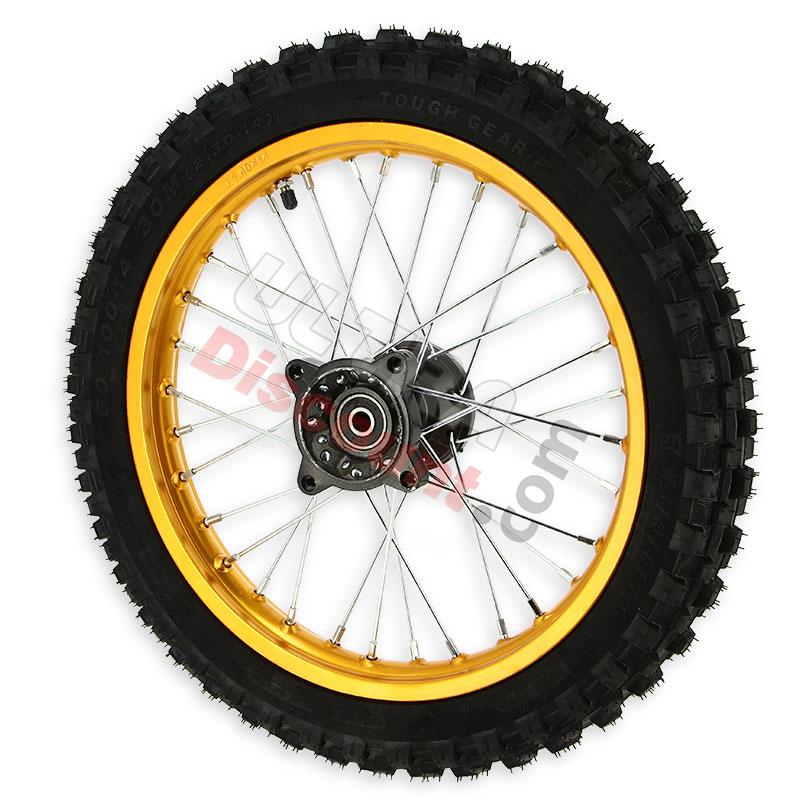 Rad vorn 14'', gold, für dirt bike AGB29, Ersatzteile Dirt bike Rad vorn 14'', gold, für dirt bike AGB29, Ersatzteile Dirt bike