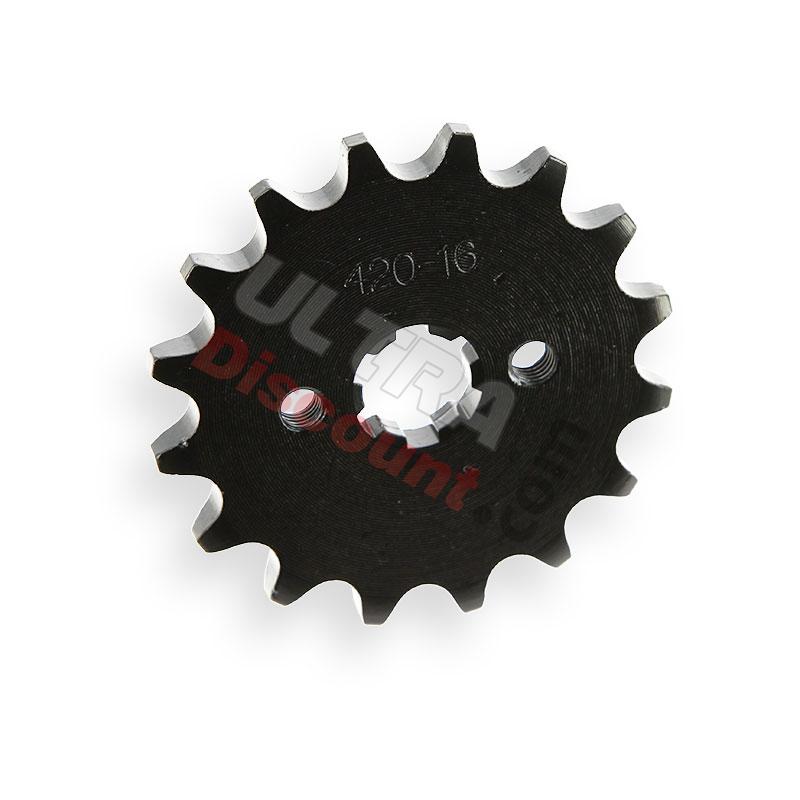 Ritzel, verstärkt, 16 Zähne für dirt bike (420 : Ø:17mm), Ersatzteile Dirt bike