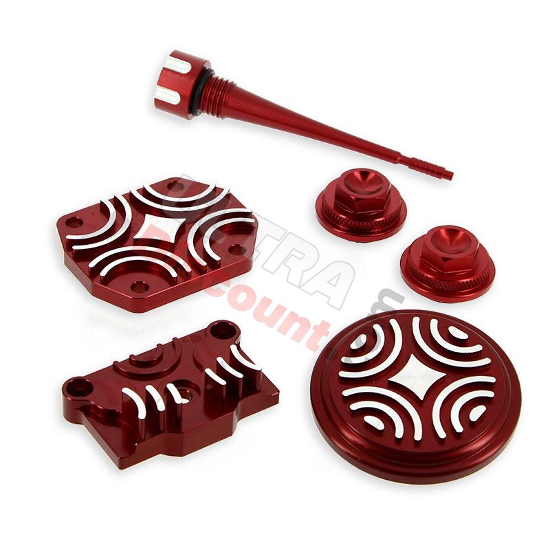 Verschönerungssatz Tuning rot für dirt bike-Motor (Typ 1), Ersatzteile Dirt bike