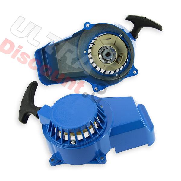 Seilzugstarter mini moto cross + Aluritzel für - Blau, Pocket Cross Teile Seilzugstarter mini moto cross + Aluritzel für - Blau, Pocket Cross Teile
