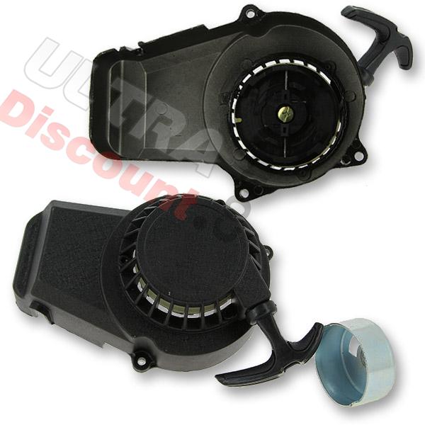 Original Seilzugstarter aus Aluminium für Poket Bike mit Anlasserritzel - Graphit schwarz, Ersatzteile Pocket bike Original Seilzugstarter aus Aluminium für Poket Bike mit Anlasserritzel - Graphit schwarz, Ersatzteile Pocket bike