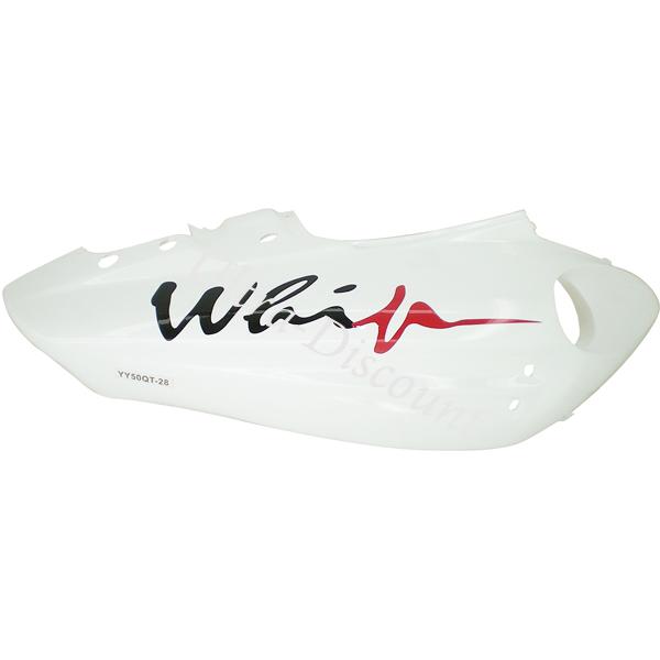 Rechte Verkleidung für Skooter Jonway YY50QT-28A weiß - rot (Typ 2), Teile Motorroller Jonway Rechte Verkleidung für Skooter Jonway YY50QT-28A weiß - rot (Typ 2), Teile Motorroller Jonway