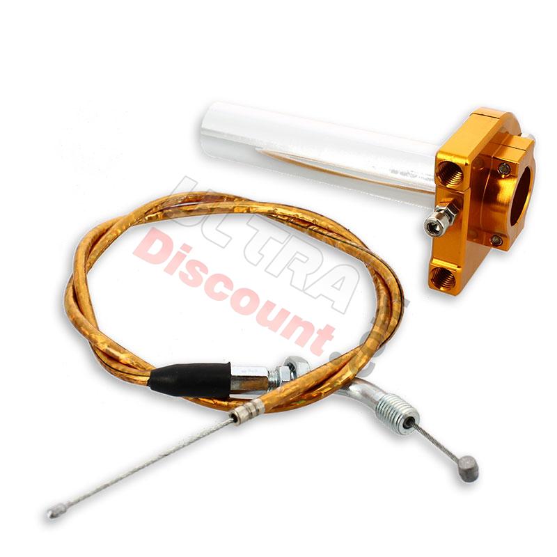 Griff - Gasgriff (schnell), gold, Qualitätsprodukt + Kabel, Teile Pocket Blata MT4 Griff - Gasgriff (schnell), gold, Qualitätsprodukt + Kabel, Teile Pocket Blata MT4