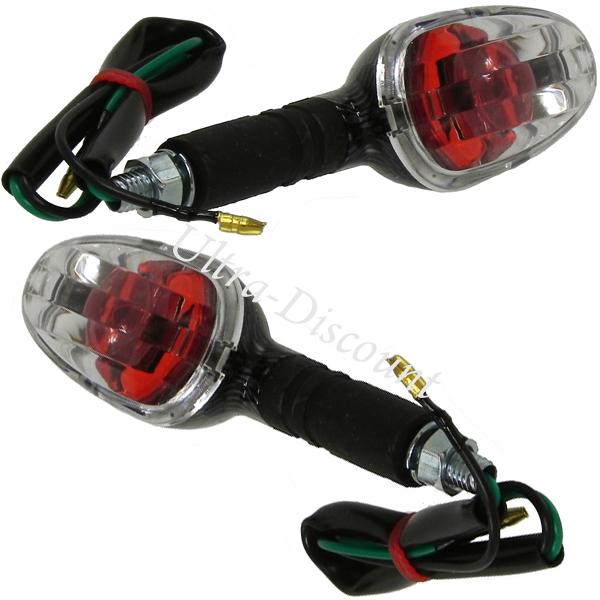 Blinker (Paar) aus Kohlenfaser für Motorroller Baotian BT49QT-7, Ersatzteile Baotian BT49QT-7
