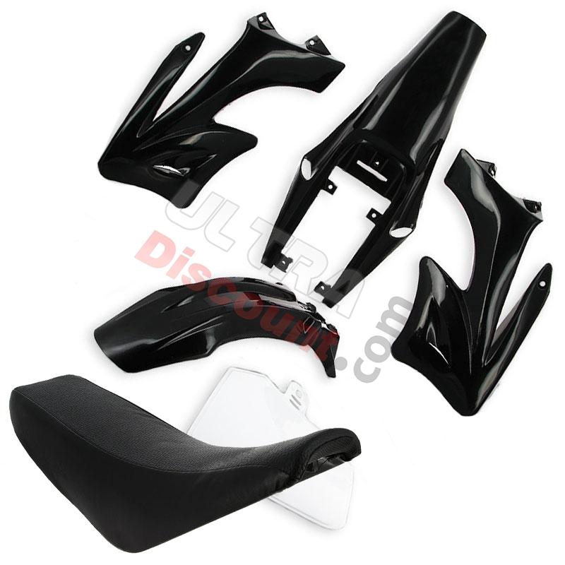 Verkleidung + Sitzbank dirt bike AGB27, schwarz, Ersatzteile Dirt bike Verkleidung + Sitzbank dirt bike AGB27, schwarz, Ersatzteile Dirt bike