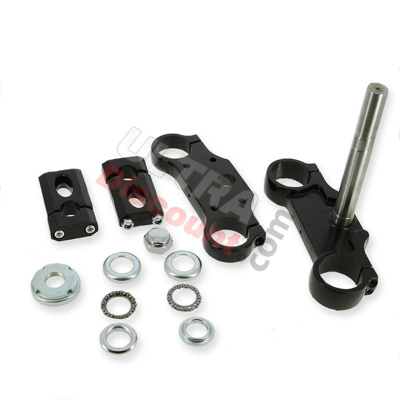 Gabelbrücke komplett 45x48x160  für dirt bike - SCHWARZ, Ersatzteile Dirt bike
