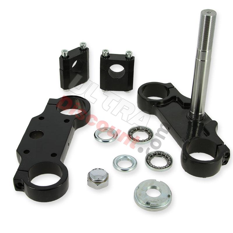 Gabelbrücke komplett 45x48x160  für dirt bike (typ2) - SCHWARZ, Ersatzteile Dirt bike