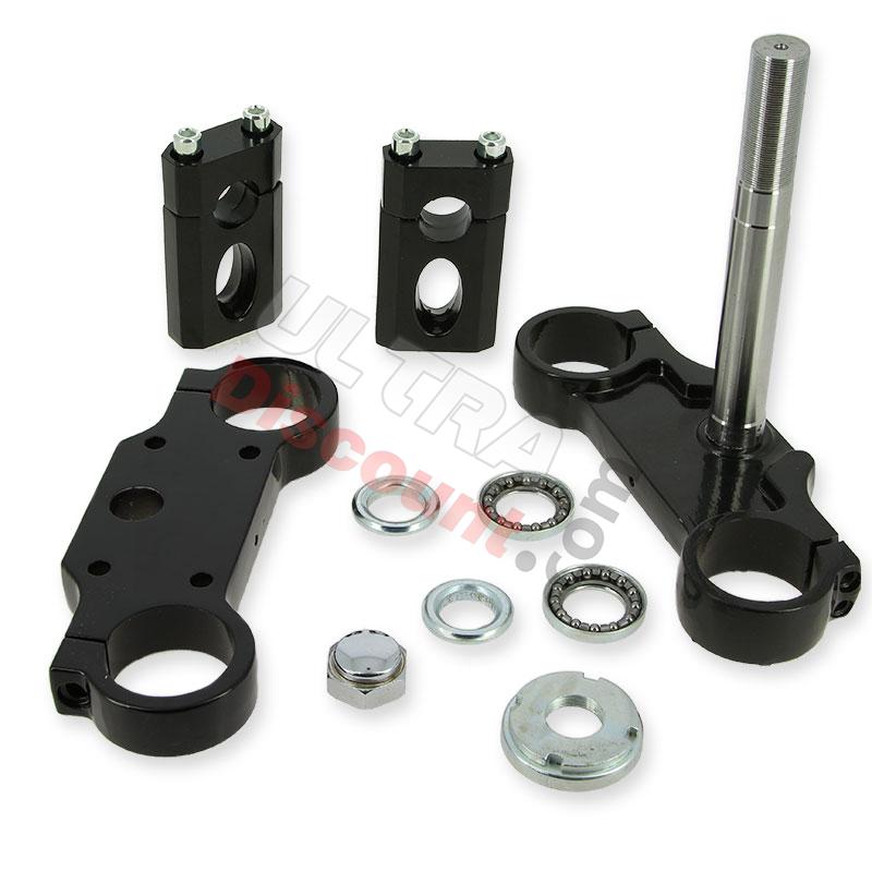 Gabelbrücke komplett 45x48x160  für dirt bike (typ 3) - SCHWARZ, Ersatzteile Dirt bike