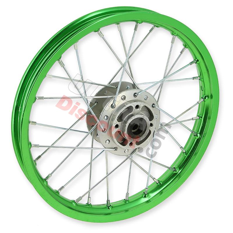 Felge vorn 14'', grün, für dirt bike AGB27 (Typ 1), Ersatzteile Dirt bike Felge vorn 14'', grün, für dirt bike AGB27 (Typ 1), Ersatzteile Dirt bike