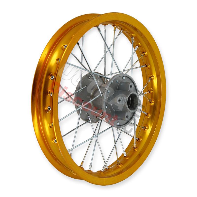 Felge hinten 14'', gold, für dirt bike (Typ 1), Ersatzteile Dirt bike Felge hinten 14'', gold, für dirt bike (Typ 1), Ersatzteile Dirt bike