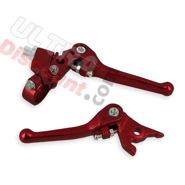 Griffe aus Alu (Paar), rot, für dirt bike, Ersatzteile Dirt bike Griffe aus Alu (Paar), rot, für dirt bike, Ersatzteile Dirt bike