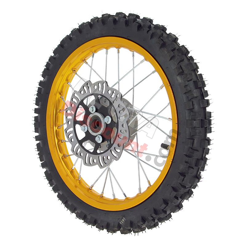 Rad vorn 14', gold, Spikes 10 mm, für dirt bike AGB27, Ersatzteile Dirt bike Rad vorn 14', gold, Spikes 10 mm, für dirt bike AGB27, Ersatzteile Dirt bike