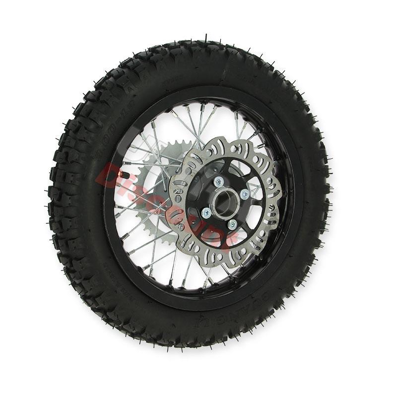 Rad hinten 12'', schwarz, für dirt bike AGB27, Ersatzteile Dirt bike