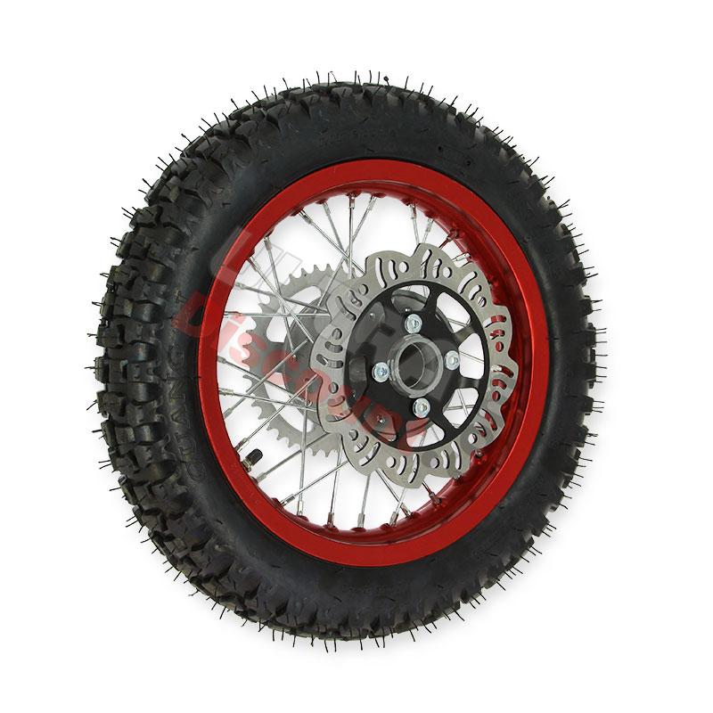 Rad hinten 12'', rot, für dirt bike AGB27, Ersatzteile Dirt bike