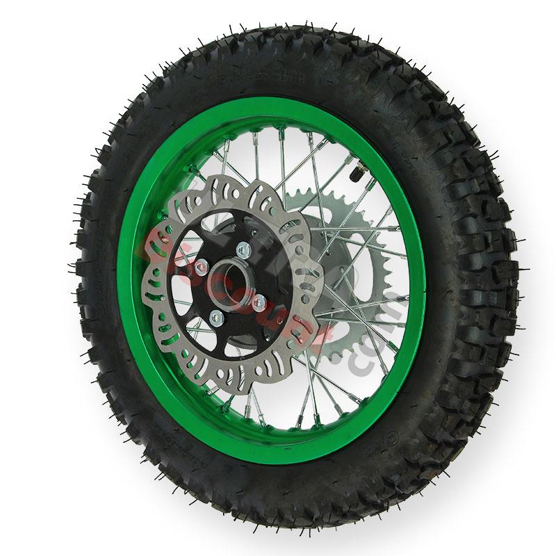 Rad hinten 12'', grün, für dirt bike AGB27, Ersatzteile Dirt bike