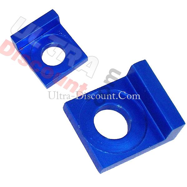 Kettenspanner viereckig, blau, Ersatzteile Dirt bike