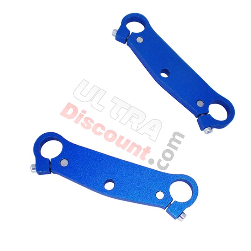 Gabelbrücke Tuning (Paar) für pocket bike, blau, Ersatzteile Pocket bike
