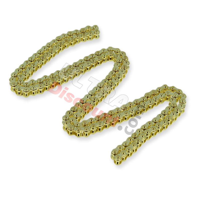 Kette verstärkt 83 Glieder kleine Teilung für pocket scooter - GOLD, Teile für Minir scooter Kette verstärkt 83 Glieder kleine Teilung für pocket scooter - GOLD, Teile für Minir scooter