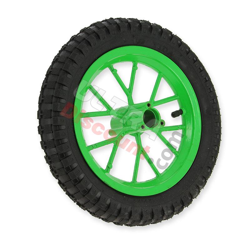 Komplettes Hinterrad für Pocket bike cross (8'' Grün), Pocket Cross Teile