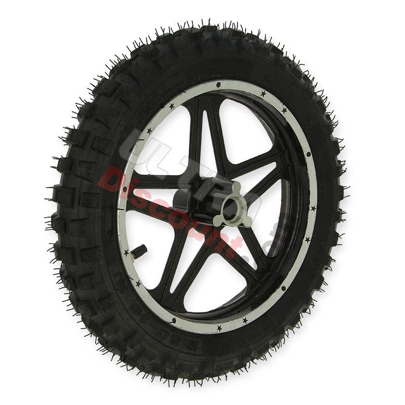 Vorderrad komplett shwarz für Pocket bike cross (10'', Typ 1), Pocket Cross Teile
