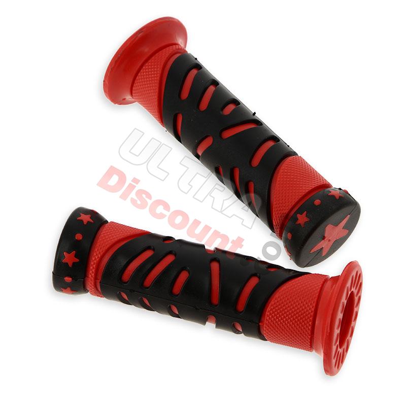 Griffe rutschfest dirt bike Stern (rot - schwarz) Typ 2 200cc H2O, Ersatz Chinese Quad 200ccm