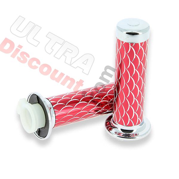 Griff Schuppenmuster, rot, Teile Pocket Bike ZPF