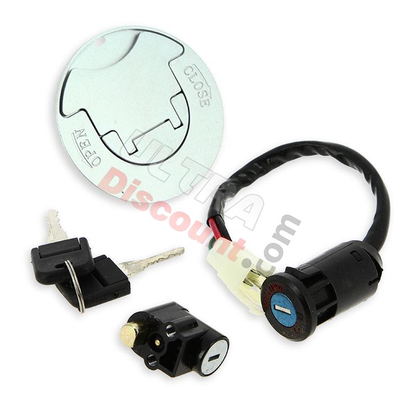 Zündschloss + Lenkradschloss + Tankdeckel für Quad Shineray 200 cc, Ersatzteile Shineray 200STIIE und STIIEB