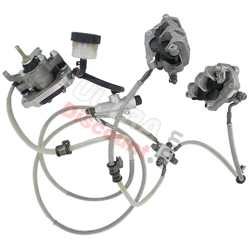 Hydraulische Bremsen-Satz komplett für Quad Shineray 300ccm STE, Ersatzteile Quad Shineray 300
