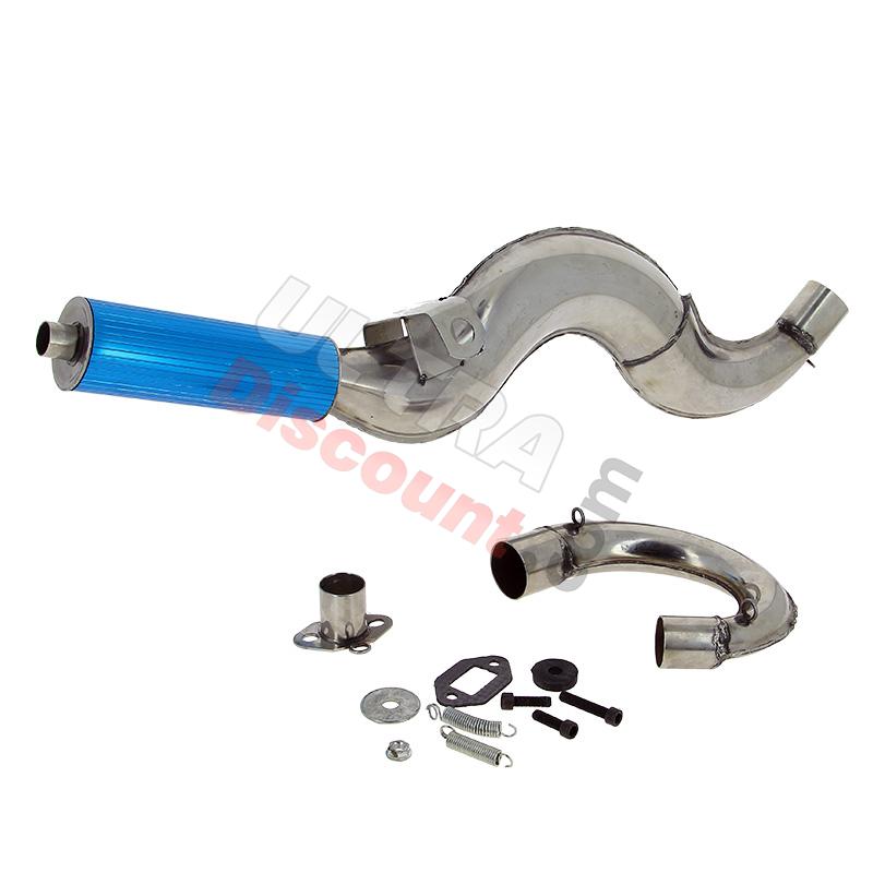 Auspuff Racing R1, blau, für Pocket Supermoto, Teile Pockets Supermoto